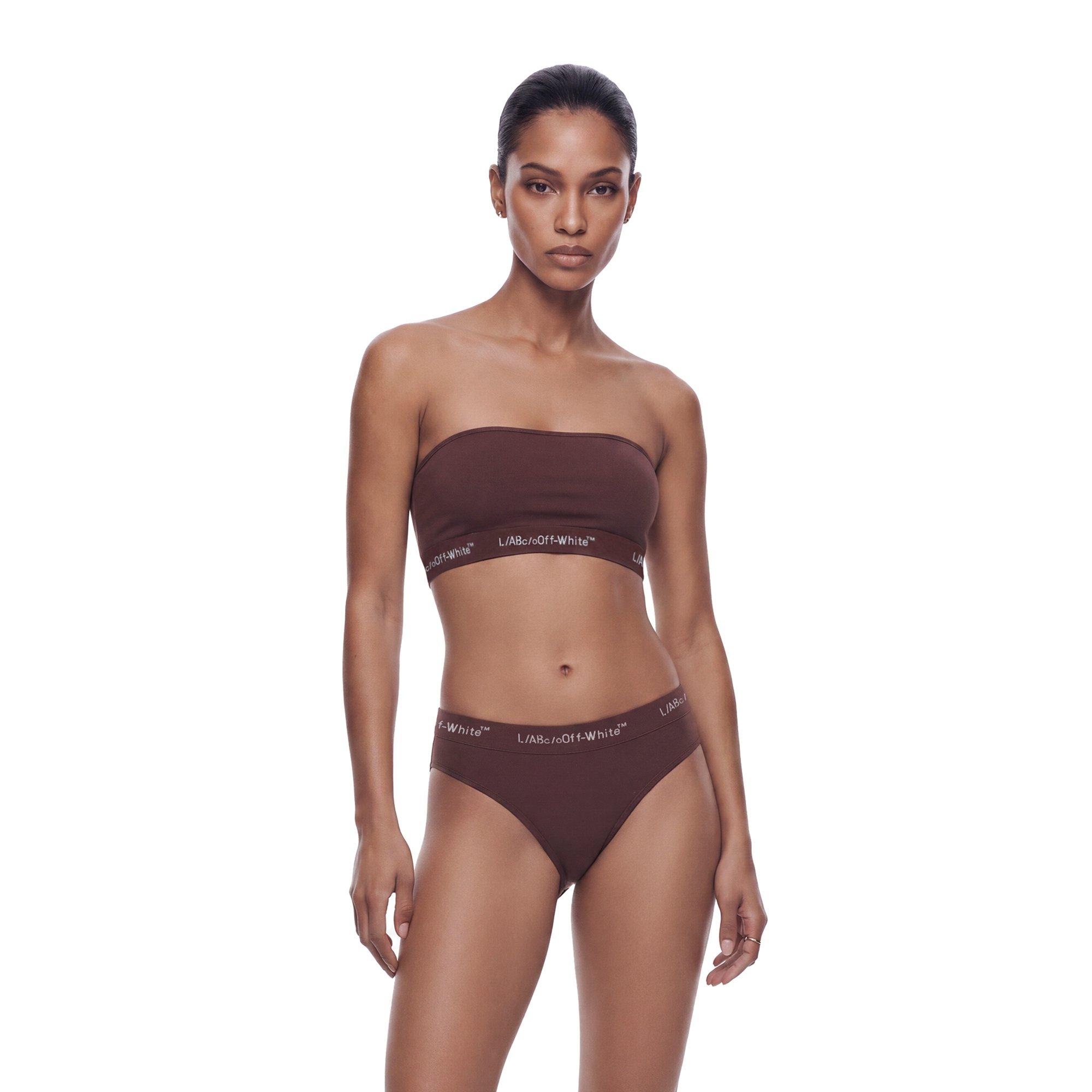 L/AB c/o Off-White Women&rsquo;s Strapless Bandeau Bra - Brown - BROWN